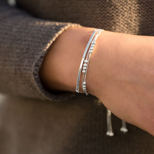 Silver Bar Friendship Bolo Bracelet - SoMag2