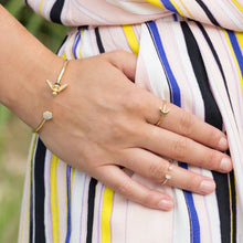 Load image into Gallery viewer, Gold Plated Open Design CZ Ring - SoMag2