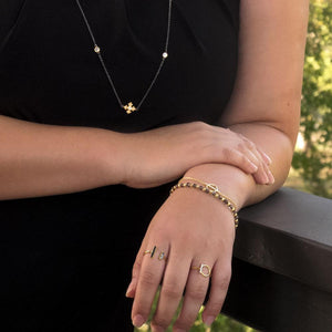 Gold Plated and Diamond Chip Ring - SoMag2