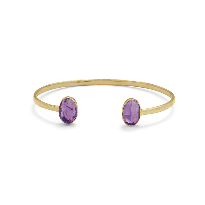 Rough Cut Amethyst Split Bangle - SoMag2