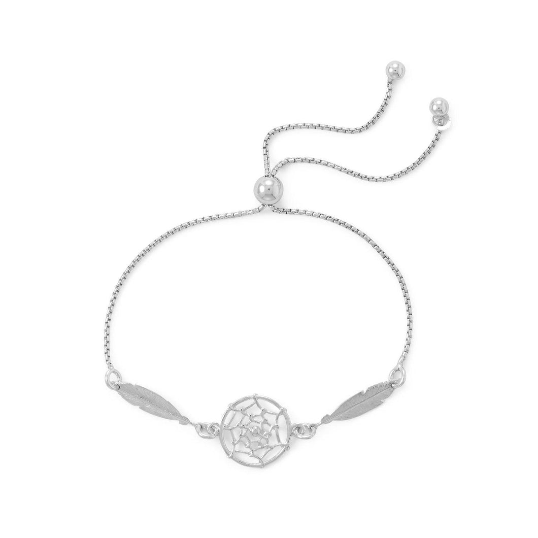 Rhodium Plated Dream Catcher Bolo Bracelet - SoMag2