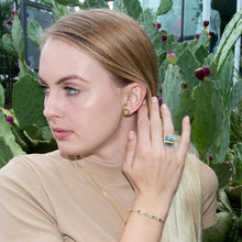 Load image into Gallery viewer, Gold Plated Labradorite and Diamond Chips Ring - SoMag2