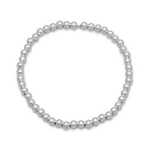 Sterling Silver Bead Stretch Bracelet - SoMag2