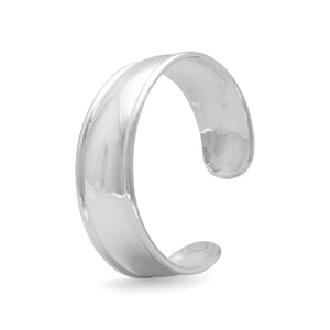 Silver Cuff Bracelet with Polished Edge - SoMag2
