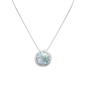 Textured Edge Ancient Roman Glass Necklace - SoMag2