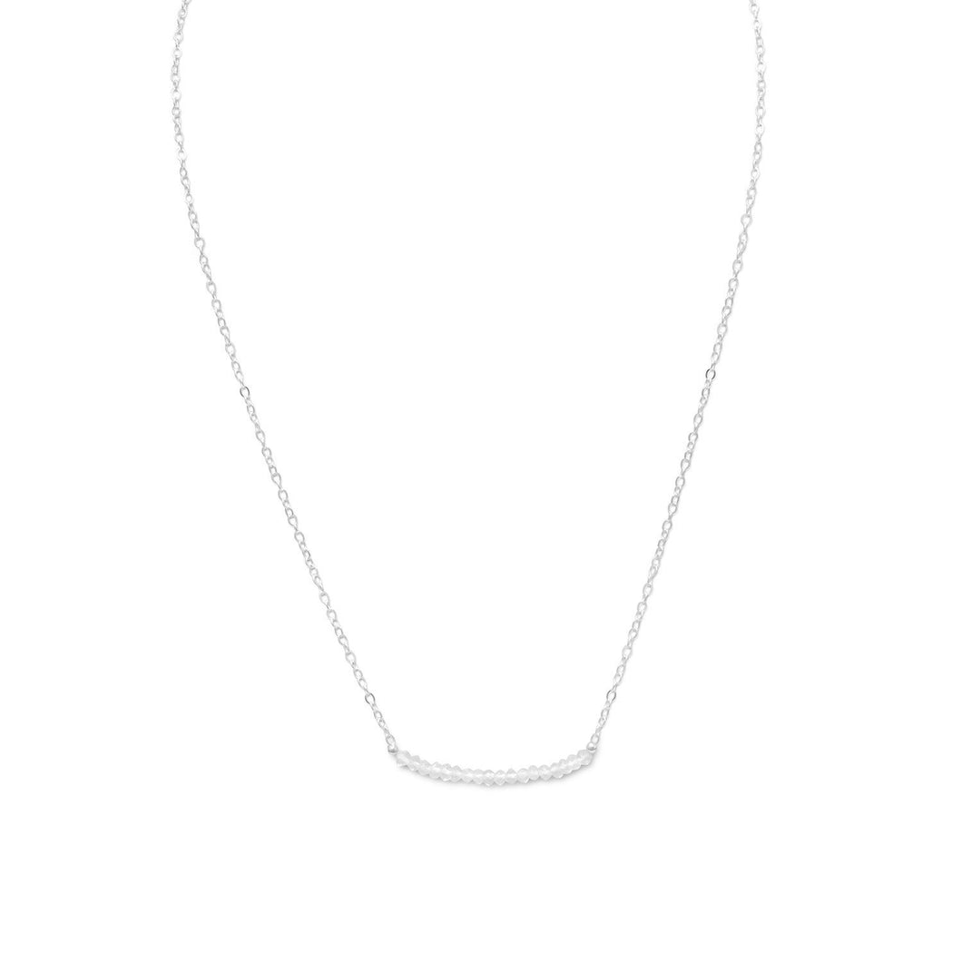Faceted Clear Quartz Bead Necklace - April Birthstone - SoMag2