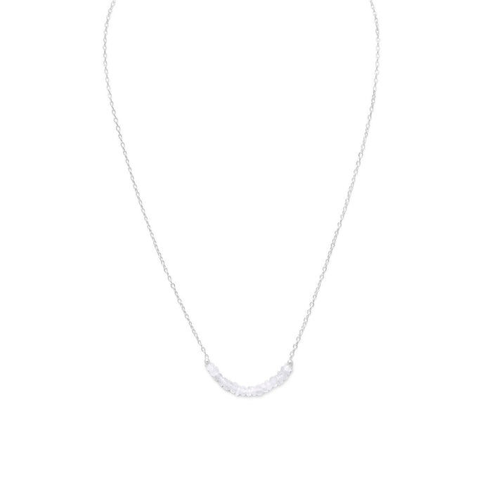 Faceted Rainbow Moonstone Bead Necklace - October Birthstone - SoMag2