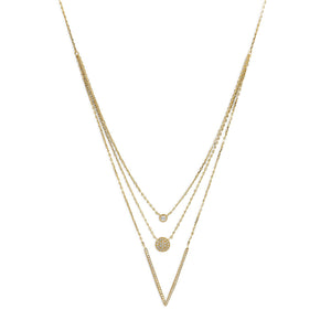 Triple Strand Necklace with CZs - SoMag2