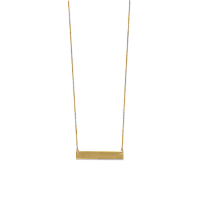 Gold Plated Engravable Bar Necklace - SoMag2