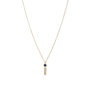 Mini Lapis and Tassel Necklace - SoMag2