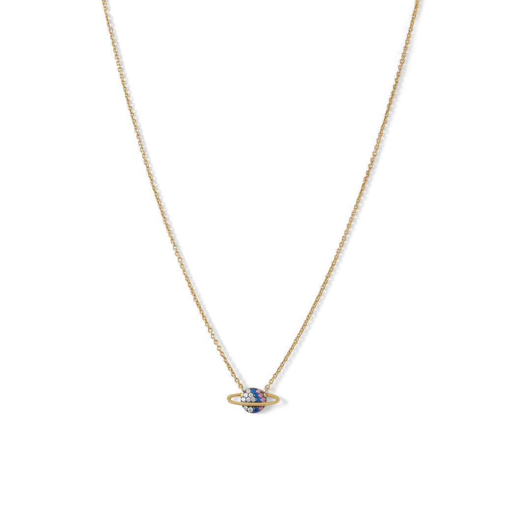 Mini Cubic Zircon Planet Necklace - SoMag2