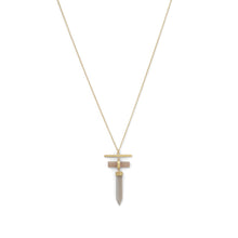 Load image into Gallery viewer, Pencil Cut Gray Moonstone Drop Necklace - SoMag2