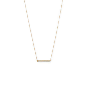 White Opal Bar Necklace - SoMag2