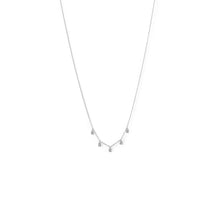Load image into Gallery viewer, Rhodium Plated Dainty CZ Charm Necklace - SoMag2