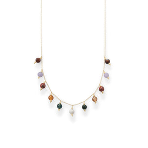 Multi Stone Charm Necklace - SoMag2