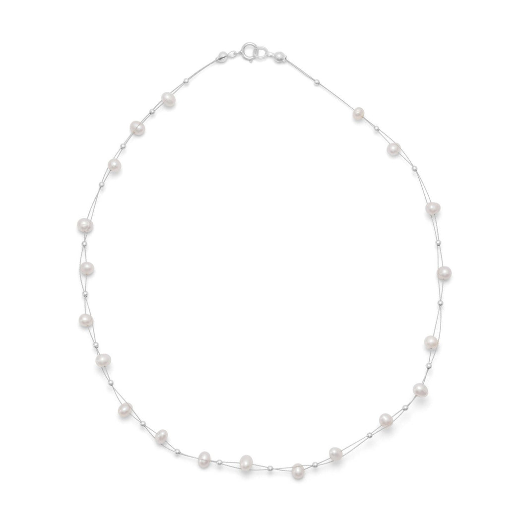Double Strand Cultured Freshwater Pearl Necklace - SoMag2