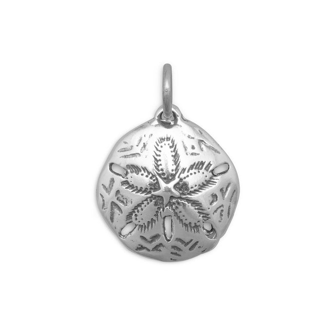 Oxidized Sand Dollar Charm - SoMag2