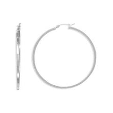 Load image into Gallery viewer, Silver Square Tube Hoop Earrings - SoMag2