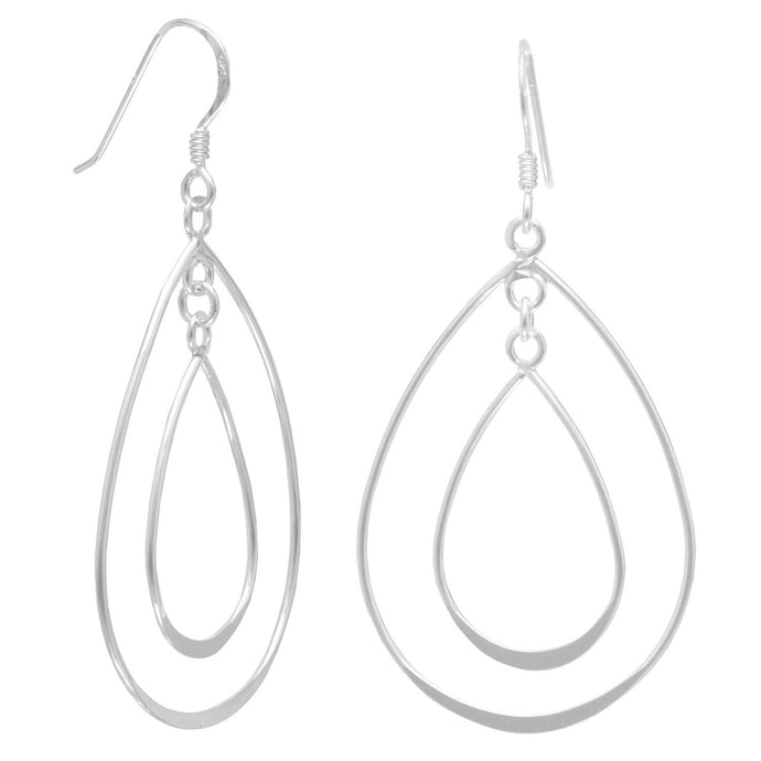 Double Pear Shape French Wire Earrings - SoMag2