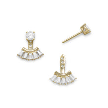 Load image into Gallery viewer, Multishape CZ Front Back Earrings - SoMag2