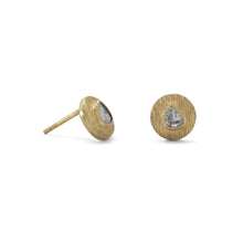 Load image into Gallery viewer, Gold Plated Polki Diamond Post Earrings - SoMag2