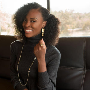 Textured Cascading Plate Earrings - SoMag2
