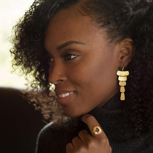 Textured Cascading Plate Earrings - SoMag2