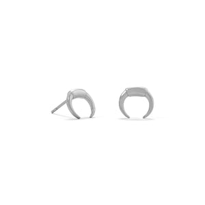 Silver Mini Crescent Studs - SoMag2