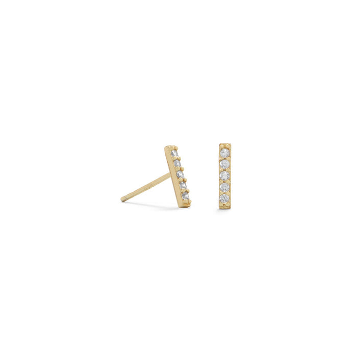 Mini Cubic Zirconia Bar Studs - SoMag2
