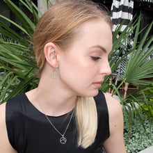 Load image into Gallery viewer, Rhodium Plated Outline Wave Pendant - SoMag2