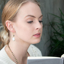 Load image into Gallery viewer, Gold Plated CZ and Baroque Culture Freshwater Pearl Earrings - SoMag2