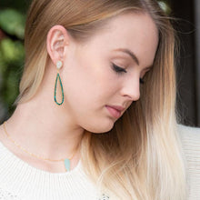 Load image into Gallery viewer, Rainbow Moonstone and Turquoise Chip Post Earrings - SoMag2