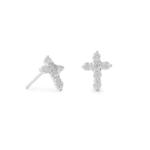 Load image into Gallery viewer, Small CZ Cross Stud Earrings - SoMag2