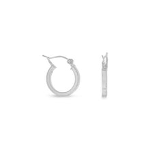 Load image into Gallery viewer, Silver Square Tube Hoop Earrings - SoMag2