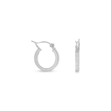 Load image into Gallery viewer, Silver Tube Hoop Earrings - The Southern Magnolia Too