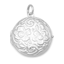 Load image into Gallery viewer, Round Floral Design Locket - SoMag2