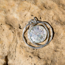 Load image into Gallery viewer, Open Wire Design Ancient Roman Glass Pendant - SoMag2