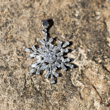 Load image into Gallery viewer, Rhodium Plated CZ Snowflake Pendant - SoMag2