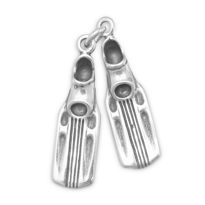 Oxidized Swim Fins Charm - SoMag2