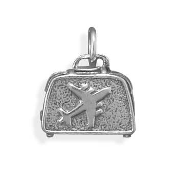 Oxidized Suitcase Charm - SoMag2