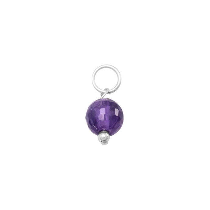 Faceted Amethyst Bead Charm - February Birthstone - SoMag2