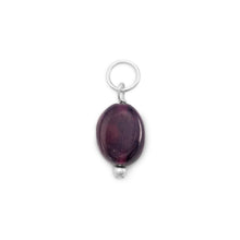 Load image into Gallery viewer, Oval Garnet Charm - January Birthstone - SoMag2