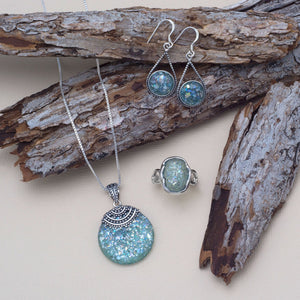 Roman Glass Beaded Top Pendant - SoMag2