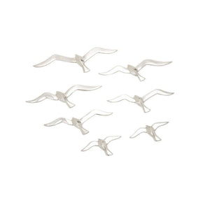 Simona Silver Aluminum Bird Sculptures Set - SoMag2