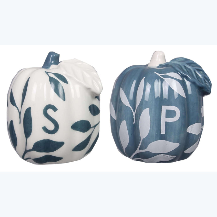 Autumn Blue Pumpkin Salt and Pepper Shaker Set - SoMag2