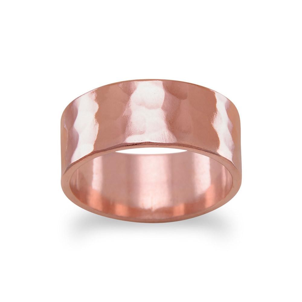 Solid Copper Hammered Ring - SoMag2