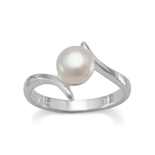 Load image into Gallery viewer, Crossover Design Cultured Freshwater Pearl Ring - SoMag2