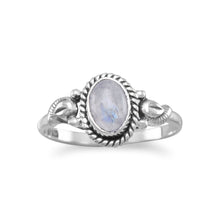 Load image into Gallery viewer, Oxidized Rainbow Moonstone Ring - SoMag2