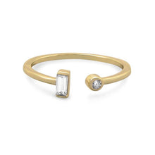 Load image into Gallery viewer, Gold Plated Open Design CZ Ring - SoMag2