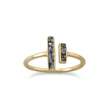 Load image into Gallery viewer, Gold Plated and Diamond Chip Ring - SoMag2
